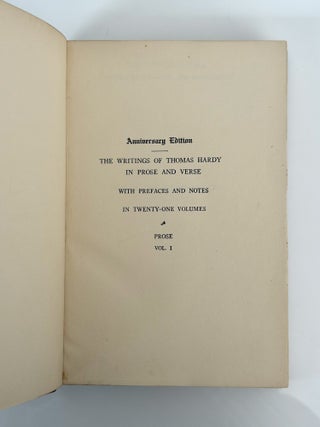 The Writings of Thomas Hardy in Prose and Verse