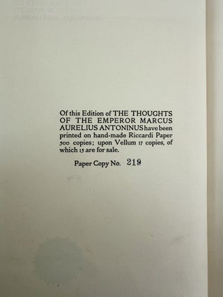 The Thoughts of Emperor Marcus Aurelius Antoninus
